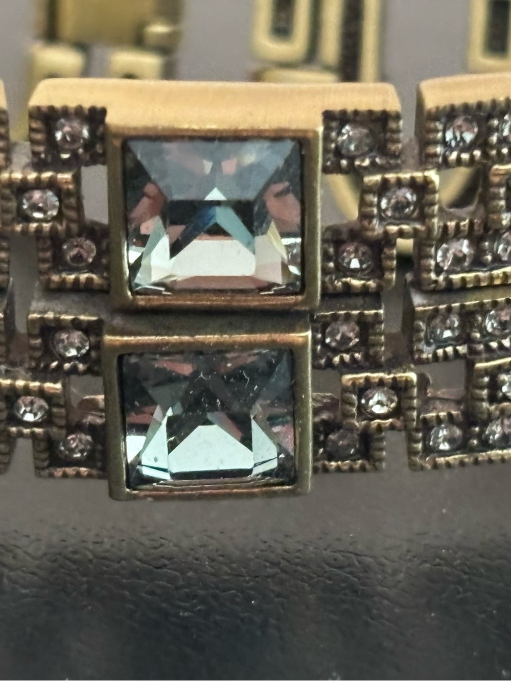 Heidi Daus Antique Gold-Tone Bracelet with Clear Crystal Accents
